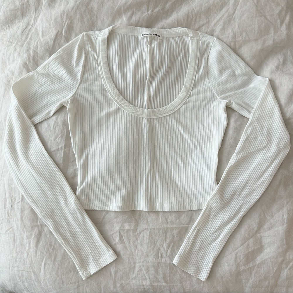 Reformation Paige Long Sleeve Top